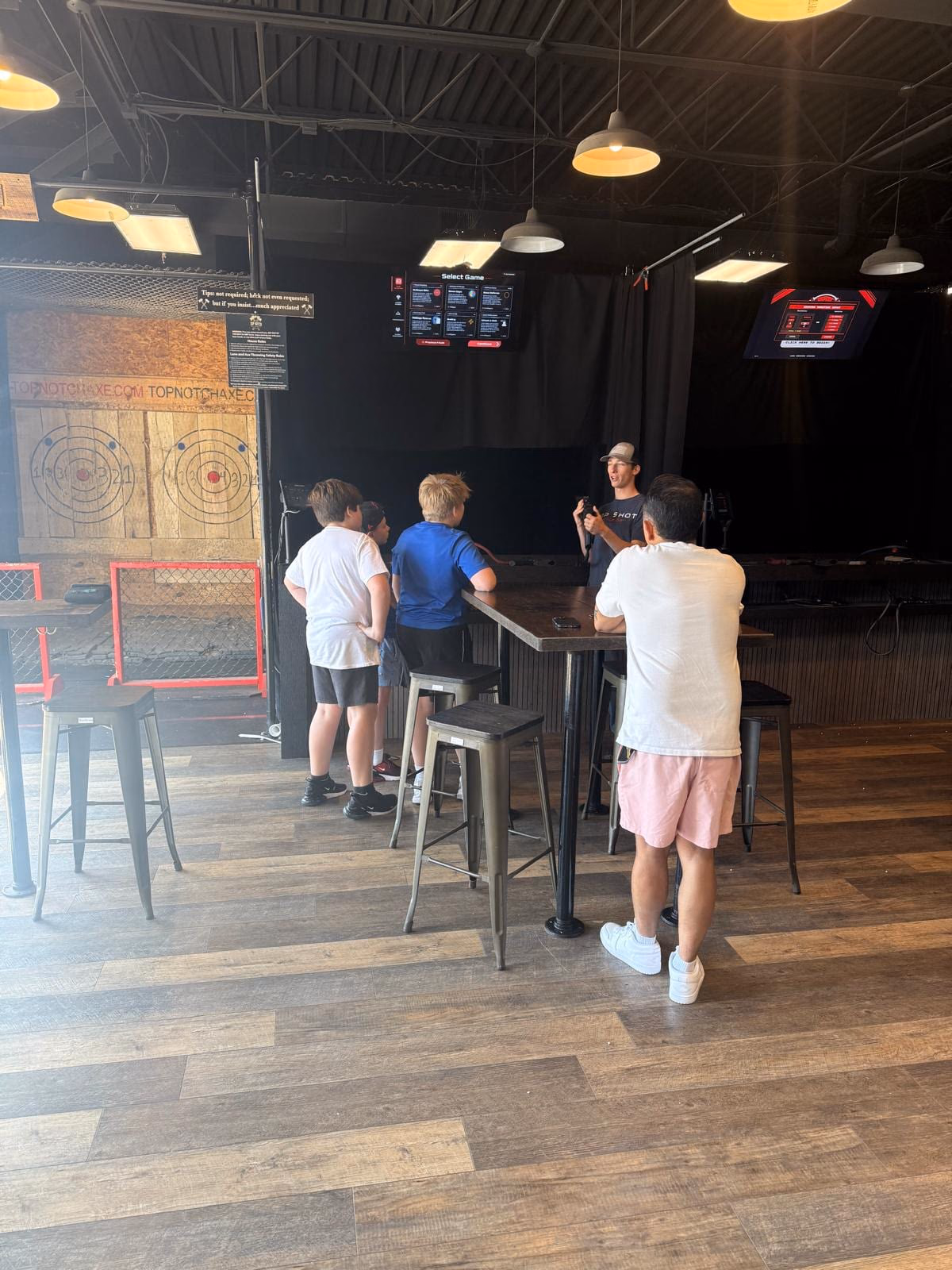 A Top Shot coach running a session for a corporate group